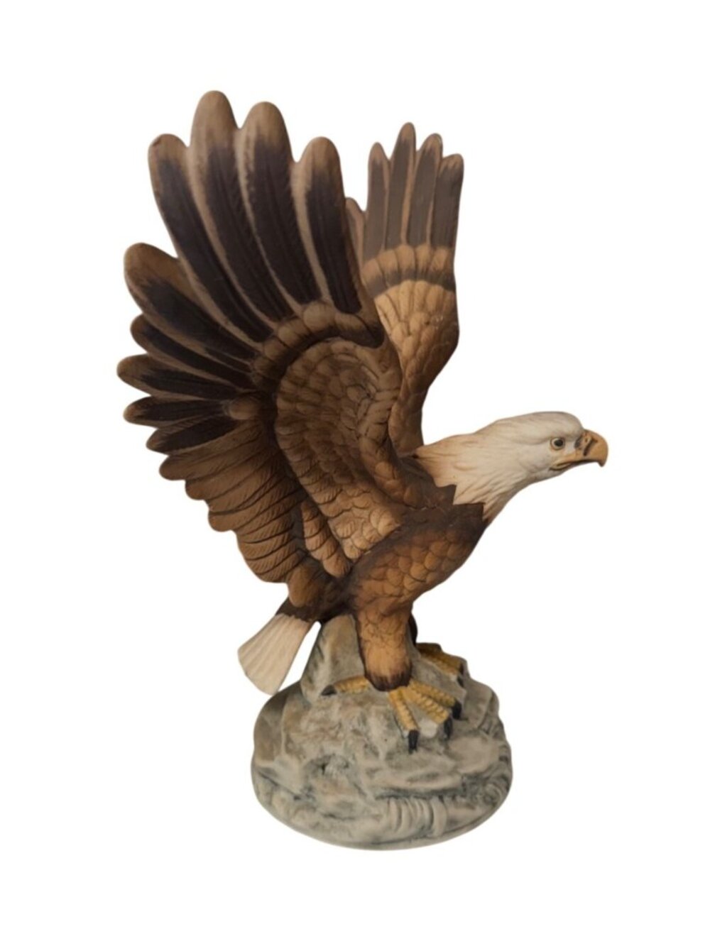 Vintage Andrea by Sadek Bald Eagle Figurine #8863 collectible hand painted cabin